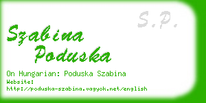 szabina poduska business card